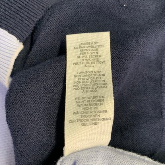 PS by PAUL SMITH Size XL Navy Light Blue Two Toned Cotton Crew Neck Pullover - Picture 6 of 6